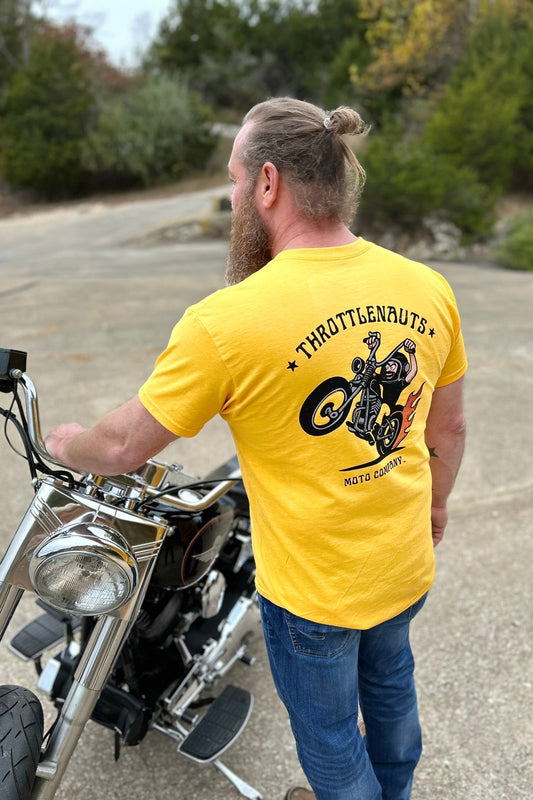 Ty Gunn Signature Tee Gold retro graphic