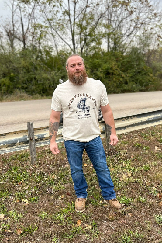 Natural Throttle Grip Tee Vintage throttle