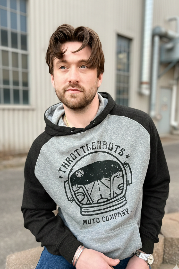Vintage Helmet Raglan Hoodie