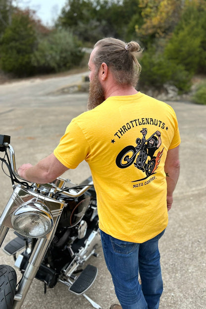 Ty Gunn Signature Tee Gold retro graphic