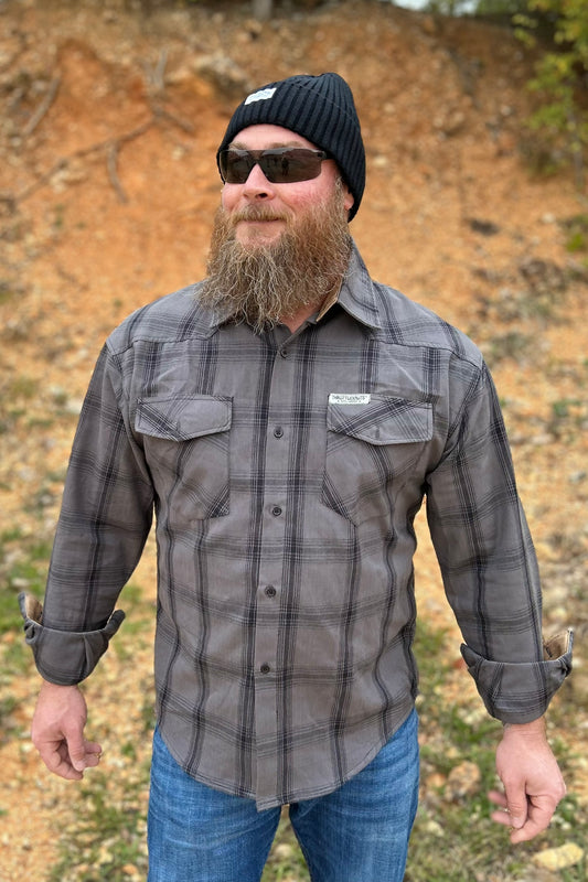 Asphalt Plaid flannel 