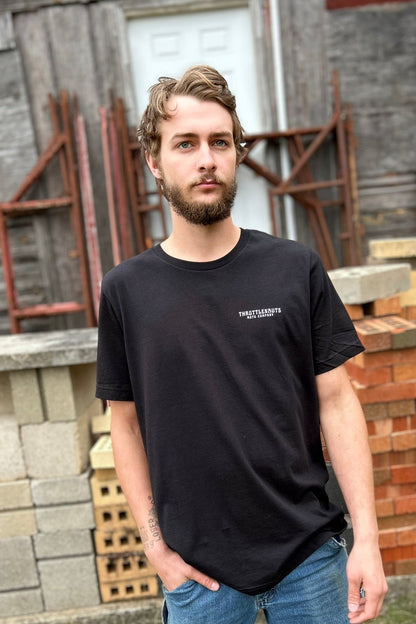 What is a Throttlenaut t-shirt front black