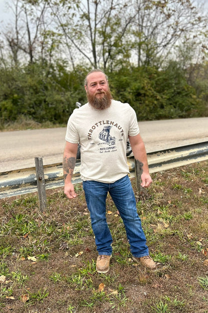 Natural Throttle Grip Tee Vintage throttle
