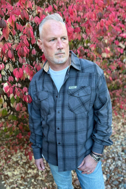 Throttleline Work Shirt - Asphalt Plaid